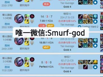 美服LOL 黄金AD陪练