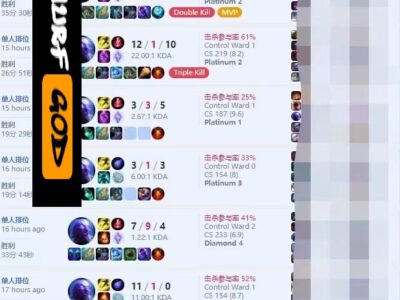 10场100WINRATE全胜白金陪练 ryze