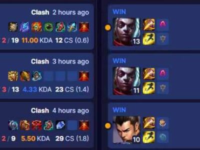 欧服CLASH陪玩夺冠故事：打野和辅助联手助力3连胜